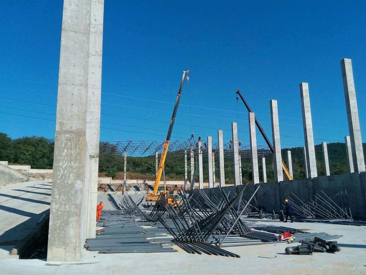 鞍山威海搅拌站网架